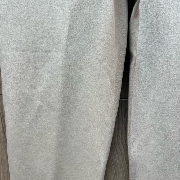 QUINCE ultra stretch ponte straight leg pant in Ecru-Medium Petite - Picture 6 of 8